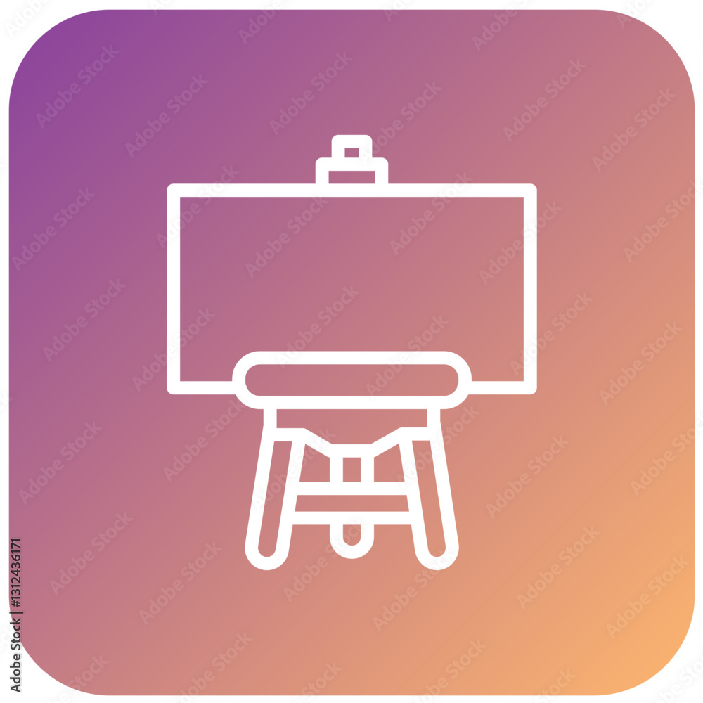 Vector Design Easel Icon Style