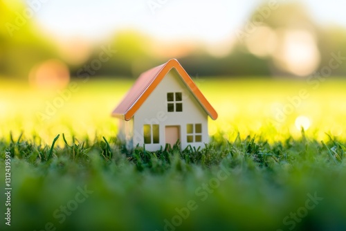 Wallpaper Mural A small house on lush grass symbolizes home ownership, mortgage options, and real estate investments, highlighting financial concepts about housing and the importance of smart planning Torontodigital.ca