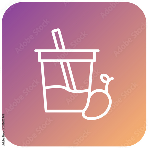 Mango Smoothie Vector Design Icon Style