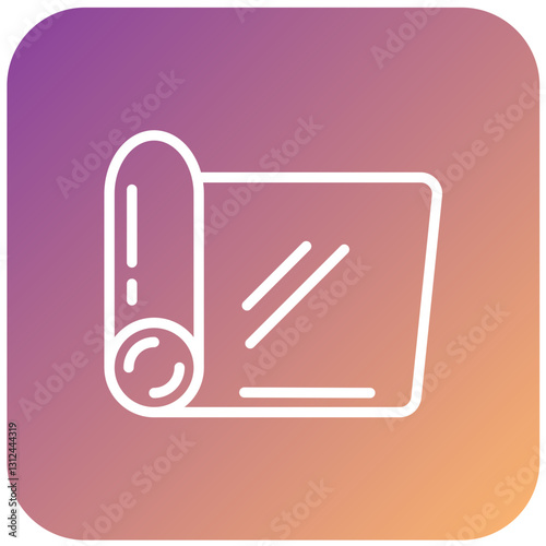 Yoga Mat Vector Design Icon Style