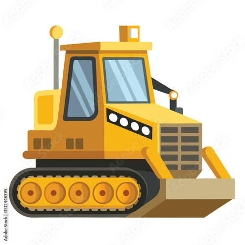 Powerful Yellow Bulldozer Heavy Equipment Construction Machine for Land Moving and Earthwork Projects