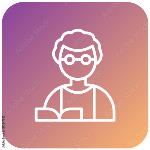 Vector Design Professor Icon Style