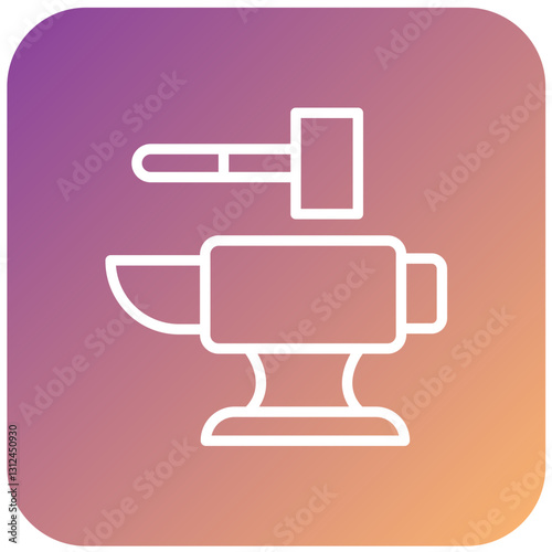 Vector Design Anvil Icon Style