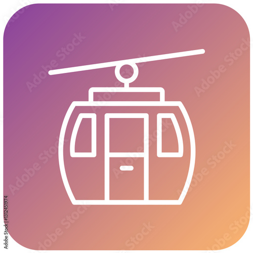 Vector Design Cable Car Icon Style