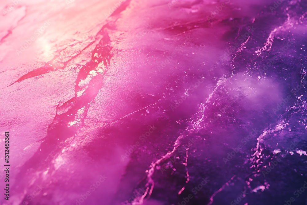 Obraz premium Abstract Vibrant Pink and Purple Landscape