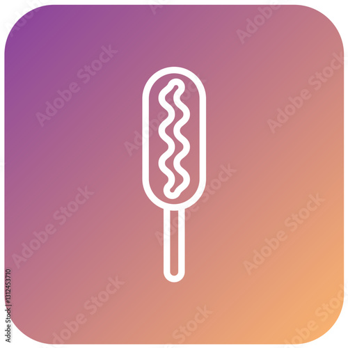 Vector Design Corn Dog Icon Style