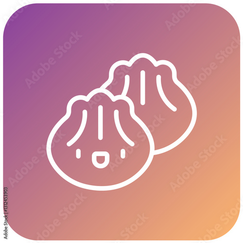 Vector Design Dumplings Icon Style