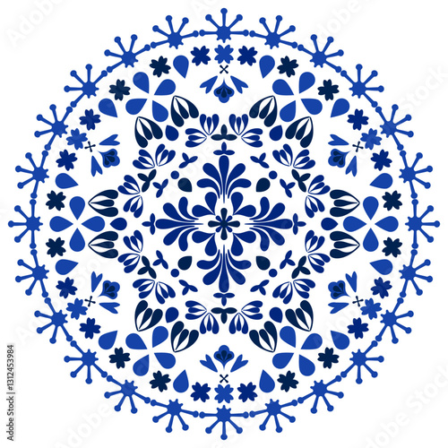 Pattern vector illustration Calm and elegant artwork with blooming flowers in bright, delicate hues. Seamless traditional design pattern for prints, fabrics, backgrounds, rugs, wallpapers, textiles.