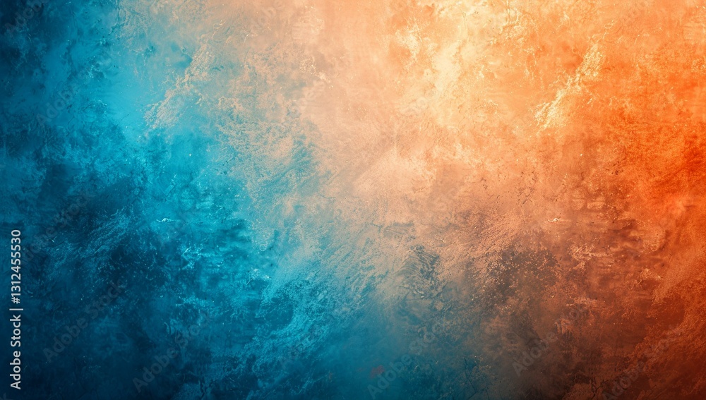 Fototapeta premium Abstract Fiery Blue and Orange Cosmic Texture Background