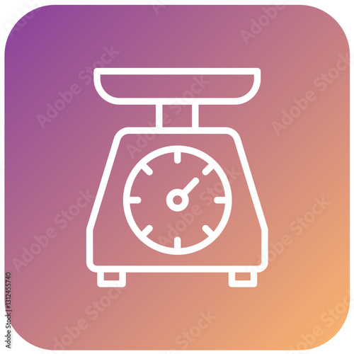 Vector Design Kitchen Scale Icon Style