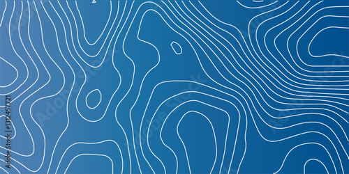 Abstract Topographic Pattern Banner Background, geographic line map with elevation assignments. Modern design background with wavy pattern. Paper texture Imitation of a geographical map shades.