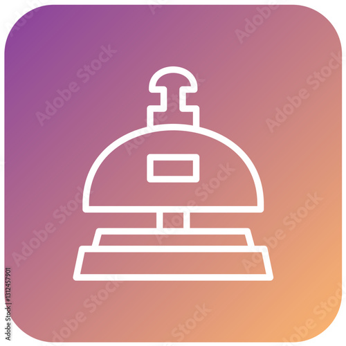 Vector Design Reception Bell Icon Style