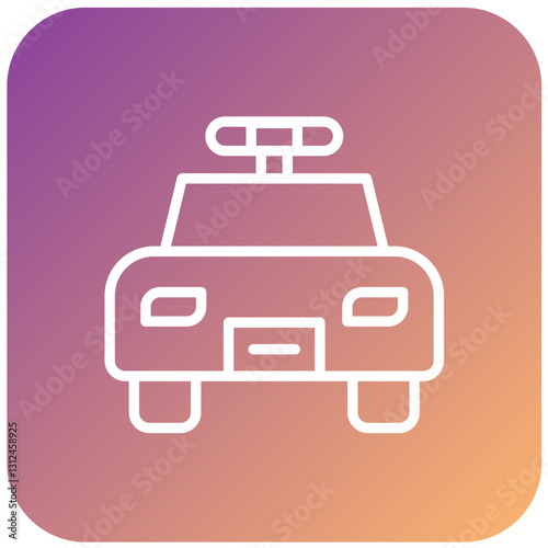 Vector Design Police Car Icon Style