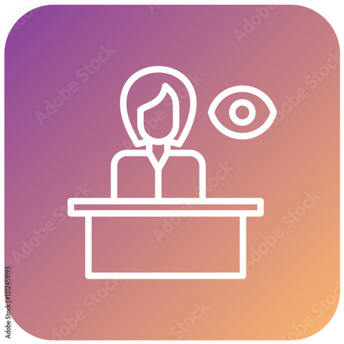 Vector Design Witness Icon Style