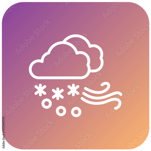 Vector Design Snowstorm Icon Style