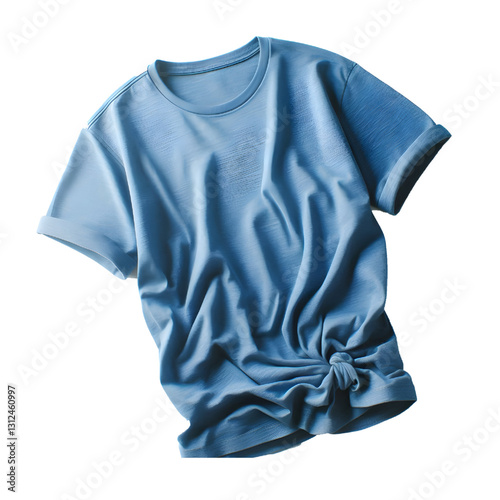 plain blue t-shirt isolated on white background