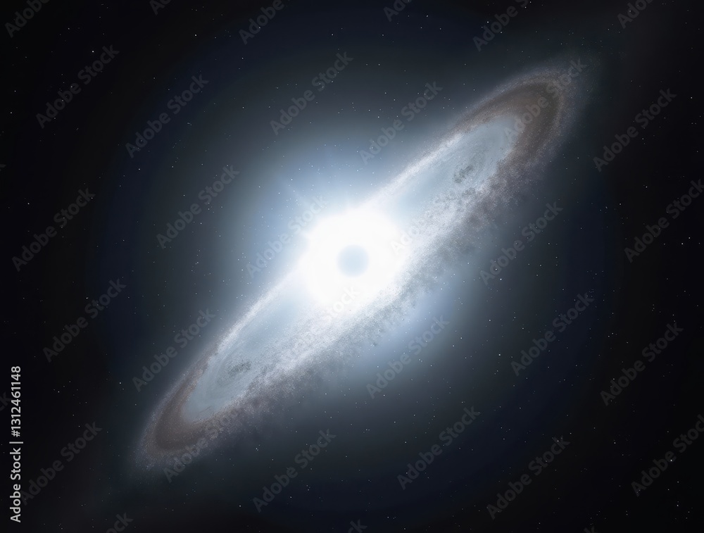 Obraz premium Extreme close-up of a white dwarf star in space