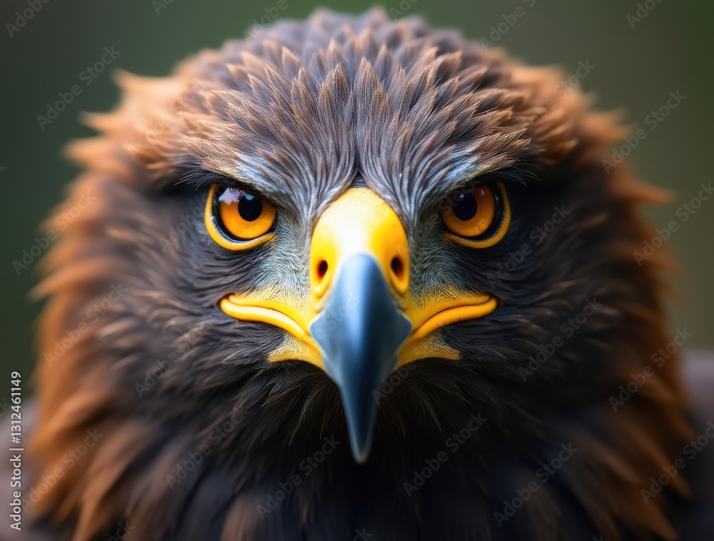 Fototapeta premium Majestic eagle staring with intense focus
