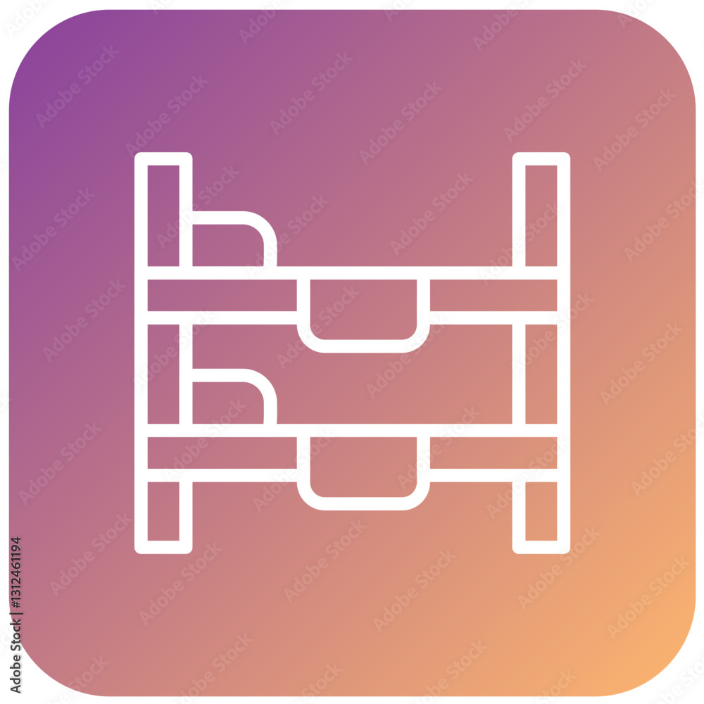 Vector Design Bunk Bed Icon Style Vector Design Bunk Bed Icon Style