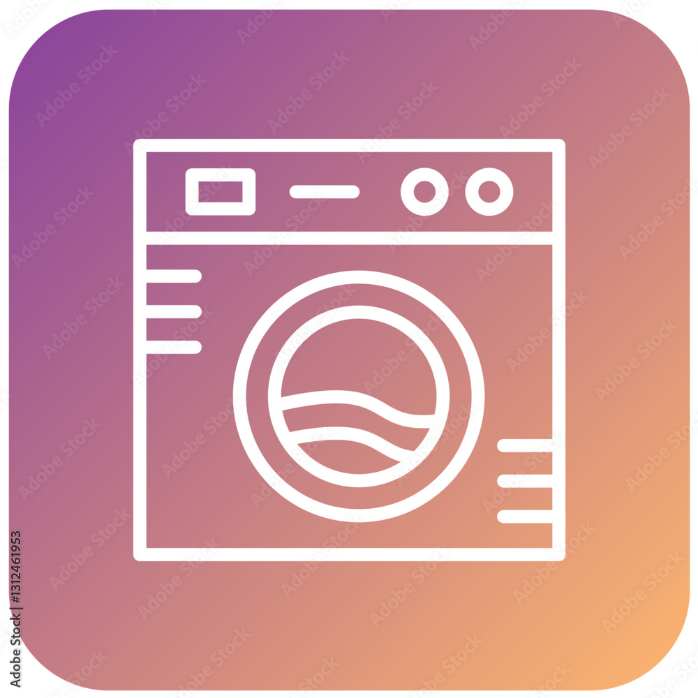 Vector Design Washing Machine Icon Style Vector Design Washing Machine Icon Style