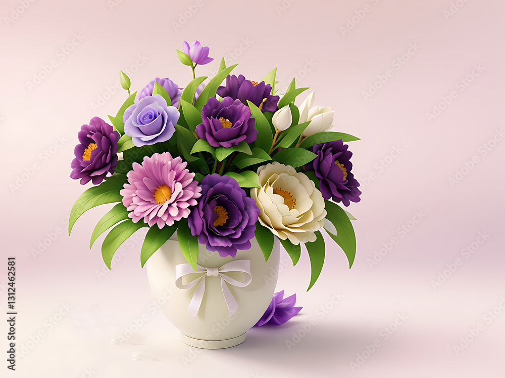 Fototapeta premium bouquet of flowers in a vase