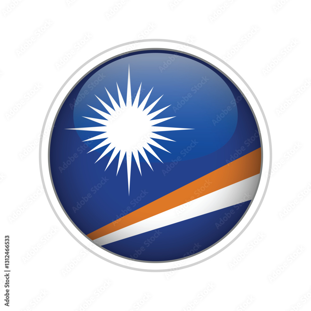Obraz premium Marshall Islands Sphere Vector