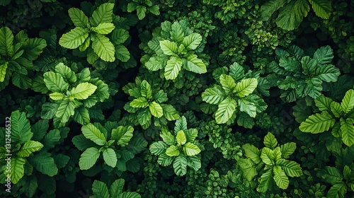 green forest from above showcasing fresh spring foliage