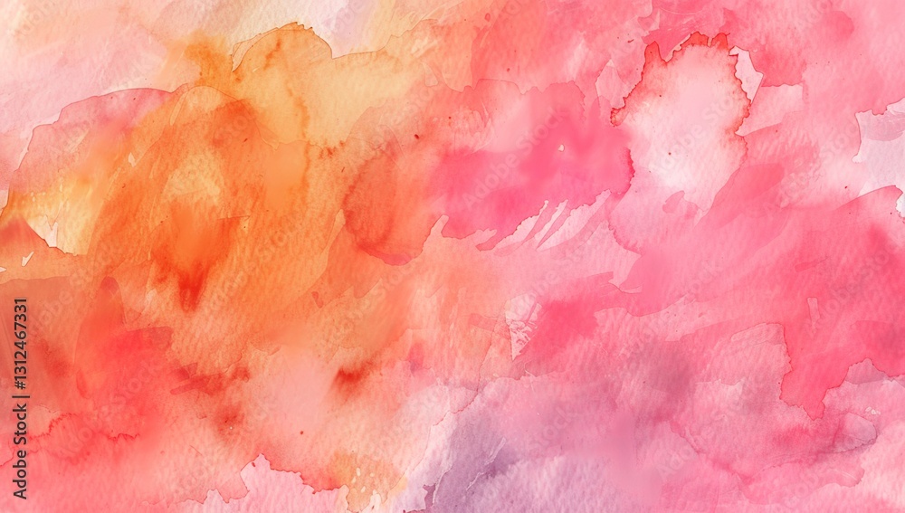 Fototapeta premium Soft Blended Pink and Peach Watercolor Abstract Background
