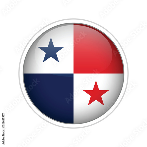 Free Download Panama flag as round glossy icon - GFXLoad