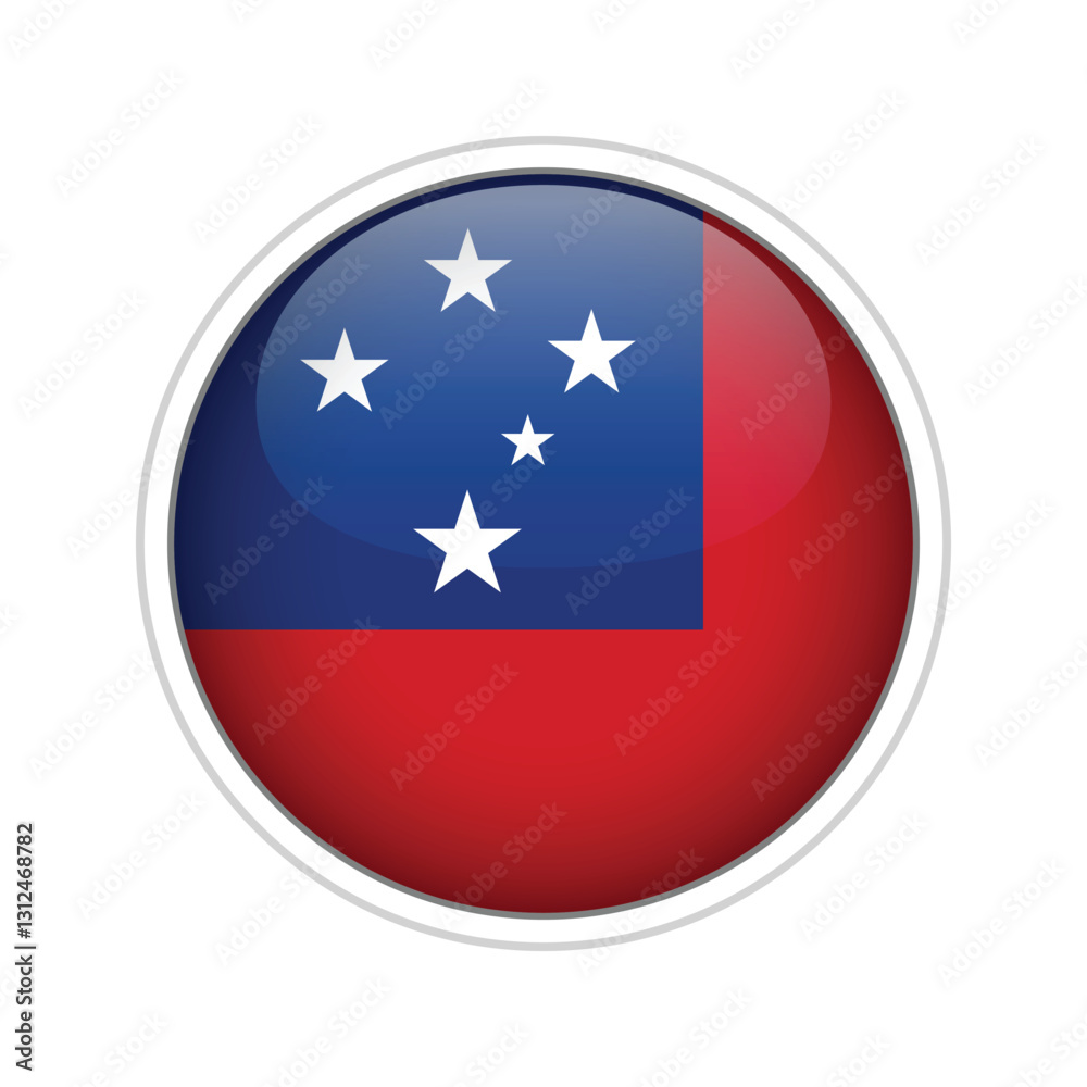 Samoa as round glossy icon Samoa as round glossy icon