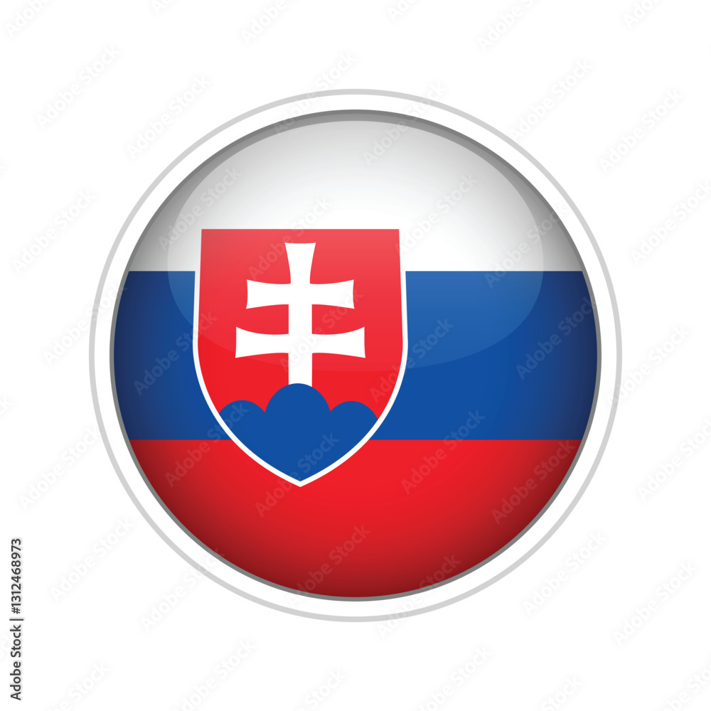 Fototapeta premium Slovakia Flag Sphere Vector