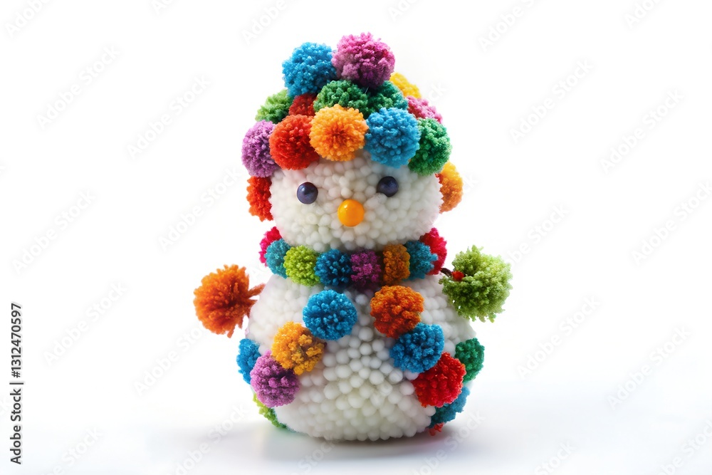 Fototapeta premium toy snowman isolated on white
