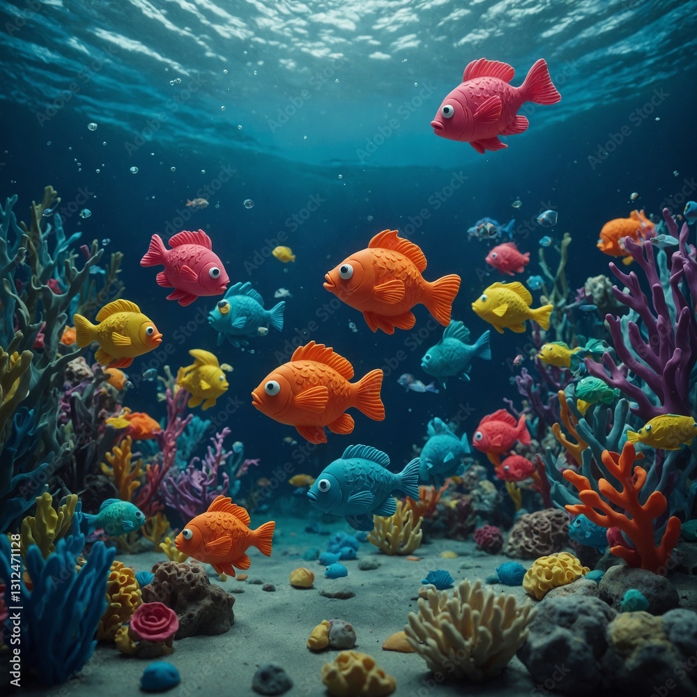 Fototapeta premium Undersea Plasticine Portraits