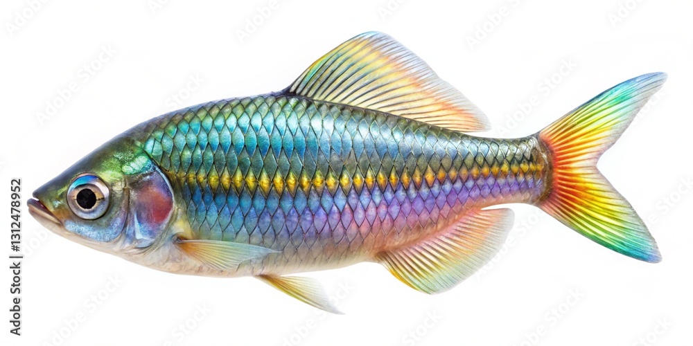 Rainbowfish isolated on white background Rainbowfish isolated on white background