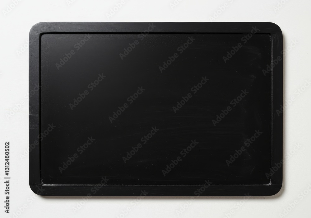Blank Black Chalkboard Sign - A clean, empty black chalkboard with a wooden frame, perfect for adding your own message or design Blank Black Chalkboard Sign - A clean, empty black chalkboard with a wooden frame, perfect for adding your own message or design