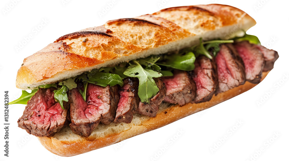 Grilled Steak Sandwich with Lettuce – Isolated on Transparent Background
Grilled Steak Sandwich with Lettuce – Isolated on Transparent Background