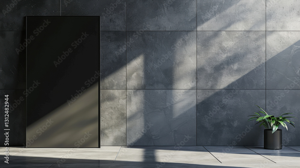 Obraz premium black billboard mockup