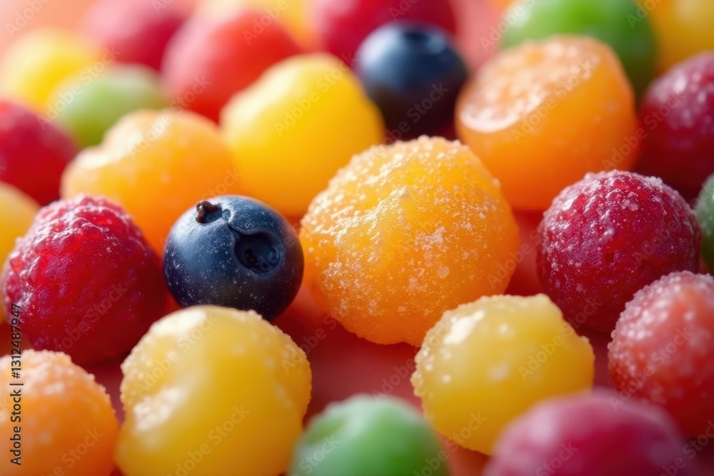 Vibrant fruit candies close-up, sugary texture, sweet, heap, pile Vibrant fruit candies close-up, sugary texture, sweet, heap, pile
