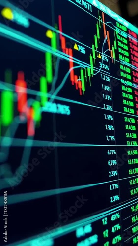 Transition from vintage cinema reels to modern financial graphs highlighting market trends