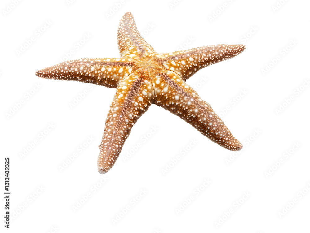 Vibrant starfish clinging to a rock in isolation on a pristine Transparent background for marine and nature photography Vibrant starfish clinging to a rock in isolation on a pristine Transparent background for marine and nature photography