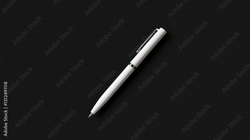 White pen on black background; simple, minimalist stationery mockup. White pen on black background; simple, minimalist stationery mockup.