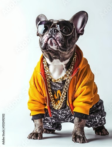 french bulldog wearing a glasses
