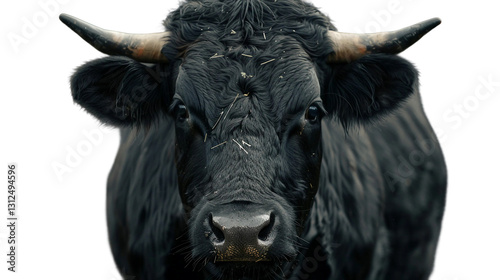 Red and black Angus cattle showcasing top beef quality isolated on transparent background