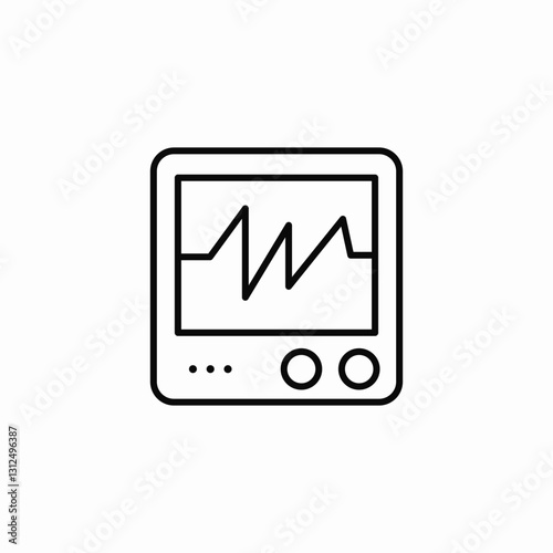 heart rate monitor icon sign vector