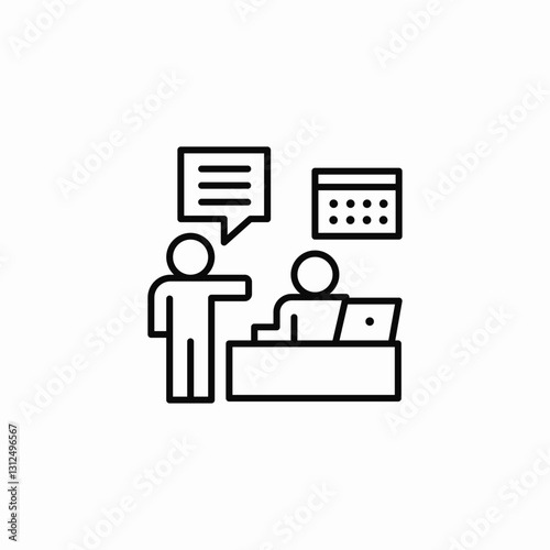 help desk icon sign vector