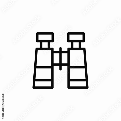 isolated binoculars icon sign vector