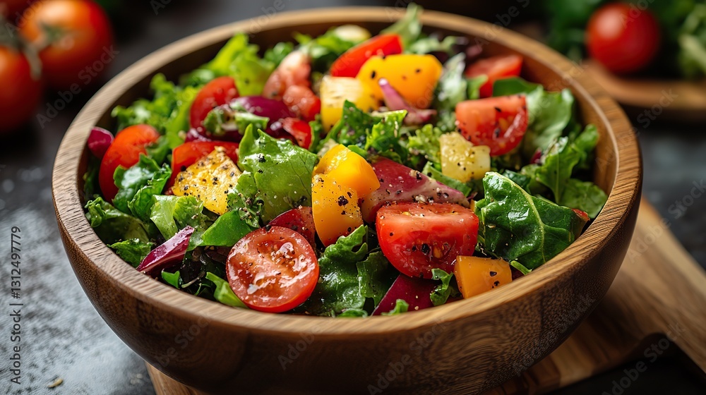 tossed salad featuring a variety of fresh ingredients tossed salad featuring a variety of fresh ingredients
