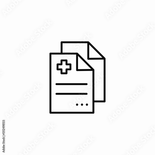 medical page files icon sign vector