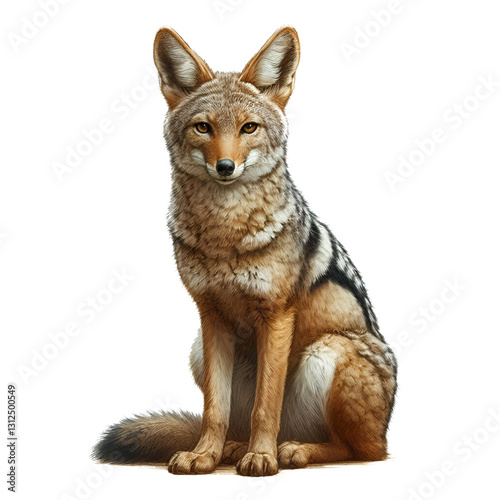 jackal isolated on white background