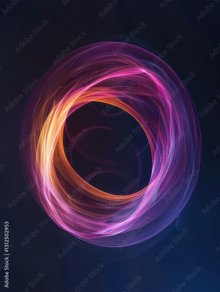 Causal loop visualization digital realm abstract art dark background conceptual design Causal loop visualization digital realm abstract art dark background conceptual design